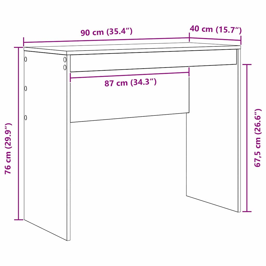 Stol Dimljeni hrast 90 x 40 x 76 cm