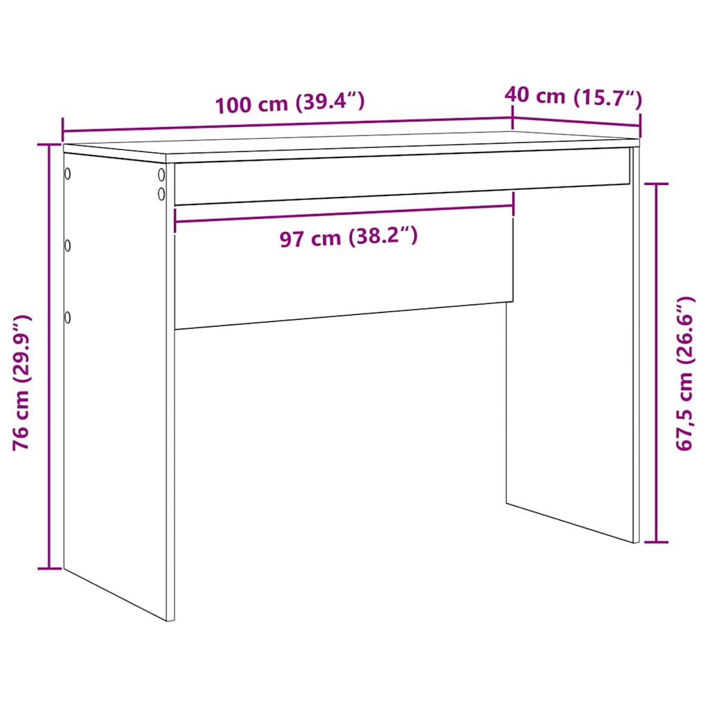 Stol Dimljeni hrast 100 x 40 x 76 cm