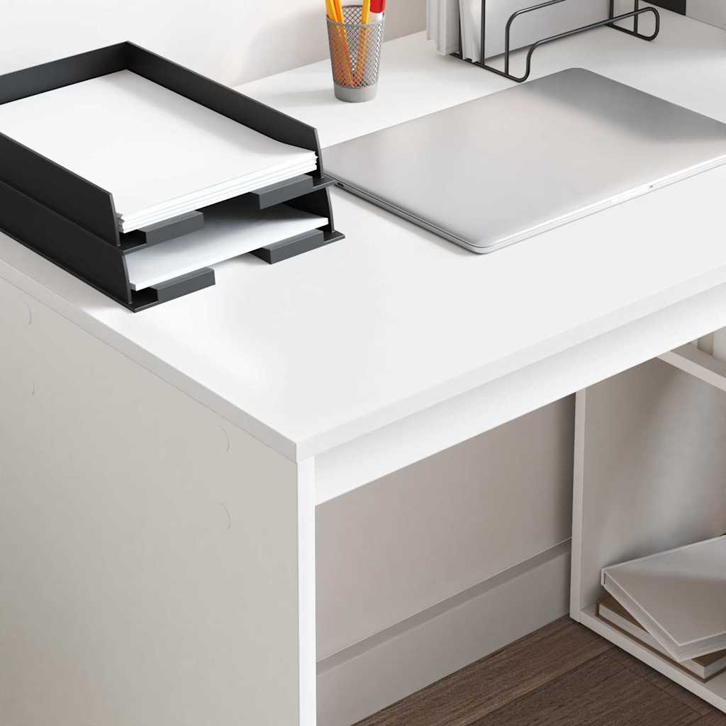 Stol s policom Bijelo 108 x 55 x 103.5 cm Konstruirano drvo