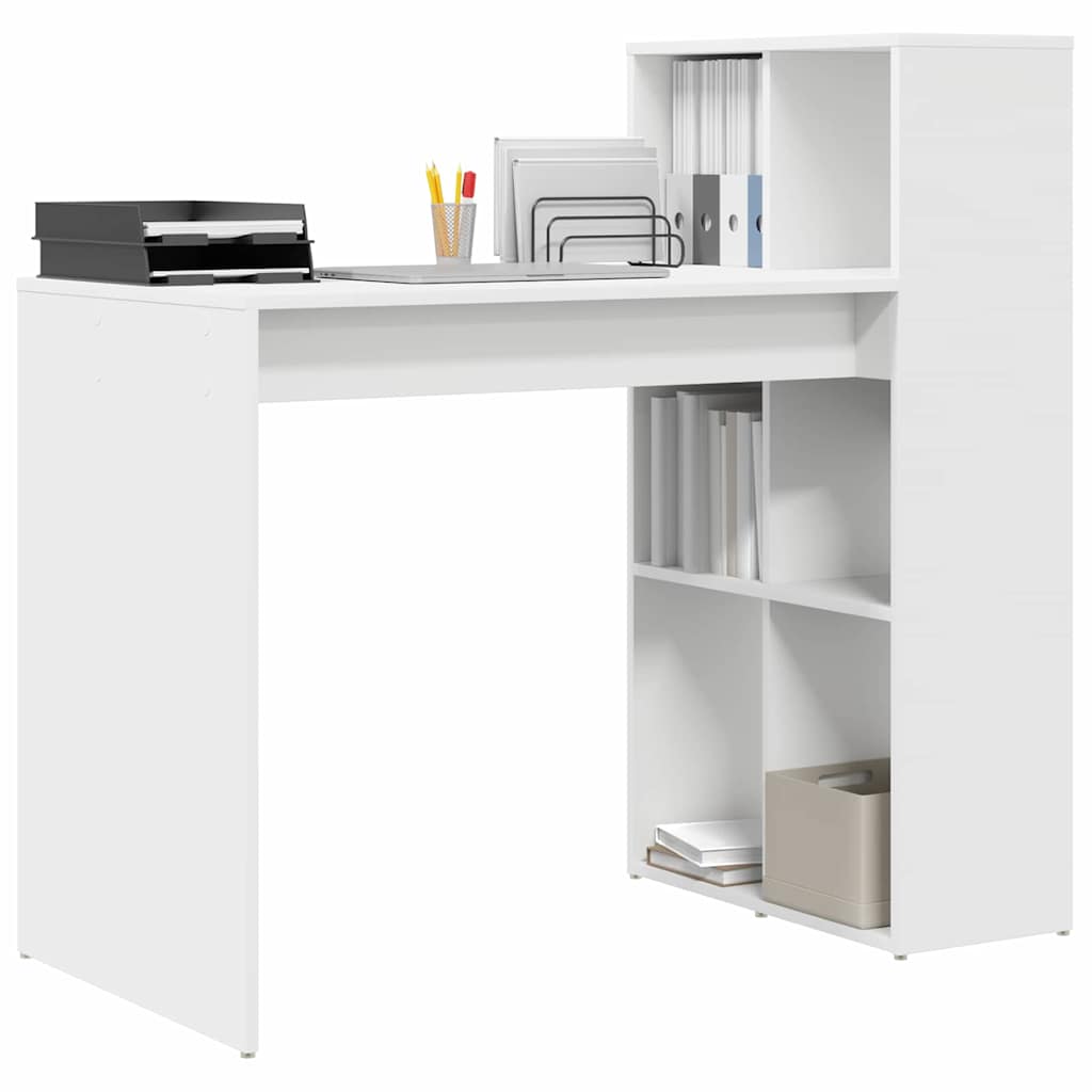 Stol s policom Bijelo 108 x 55 x 103.5 cm Konstruirano drvo
