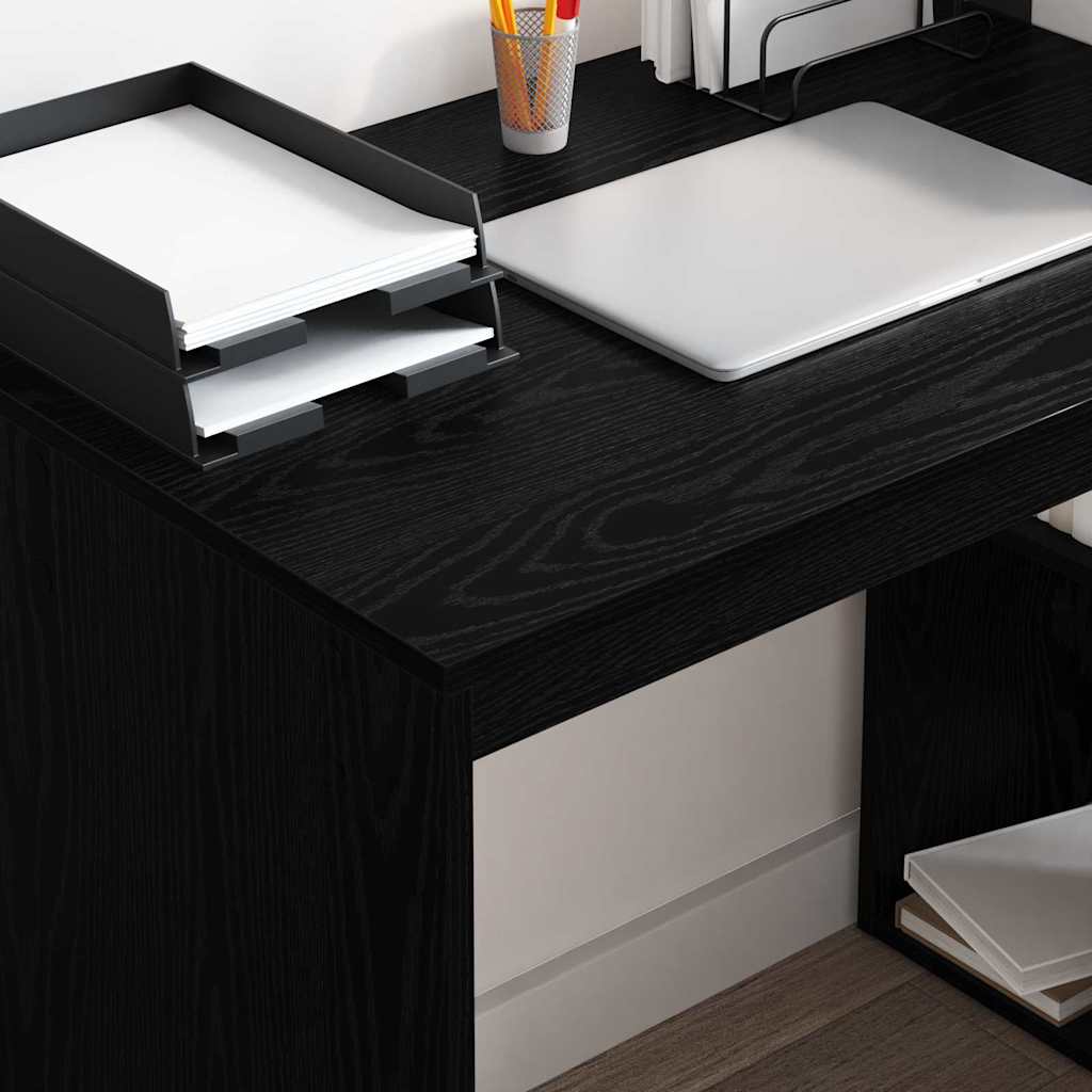 Stol s policom Crni hrast 108 x 55 x 103.5 cm Konstruirano drvo