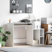 Stol s ladicama Bijelo 120,5 x 44 x 88,5 cm Konstruirano drvo