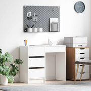 Stol s ladicama Bijelo 90 x 37.5 x 75 cm Konstruirano drvo