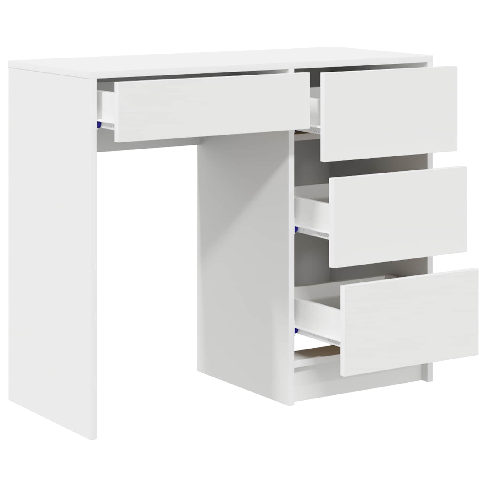 Stol s ladicama Bijelo 90 x 37.5 x 75 cm Konstruirano drvo