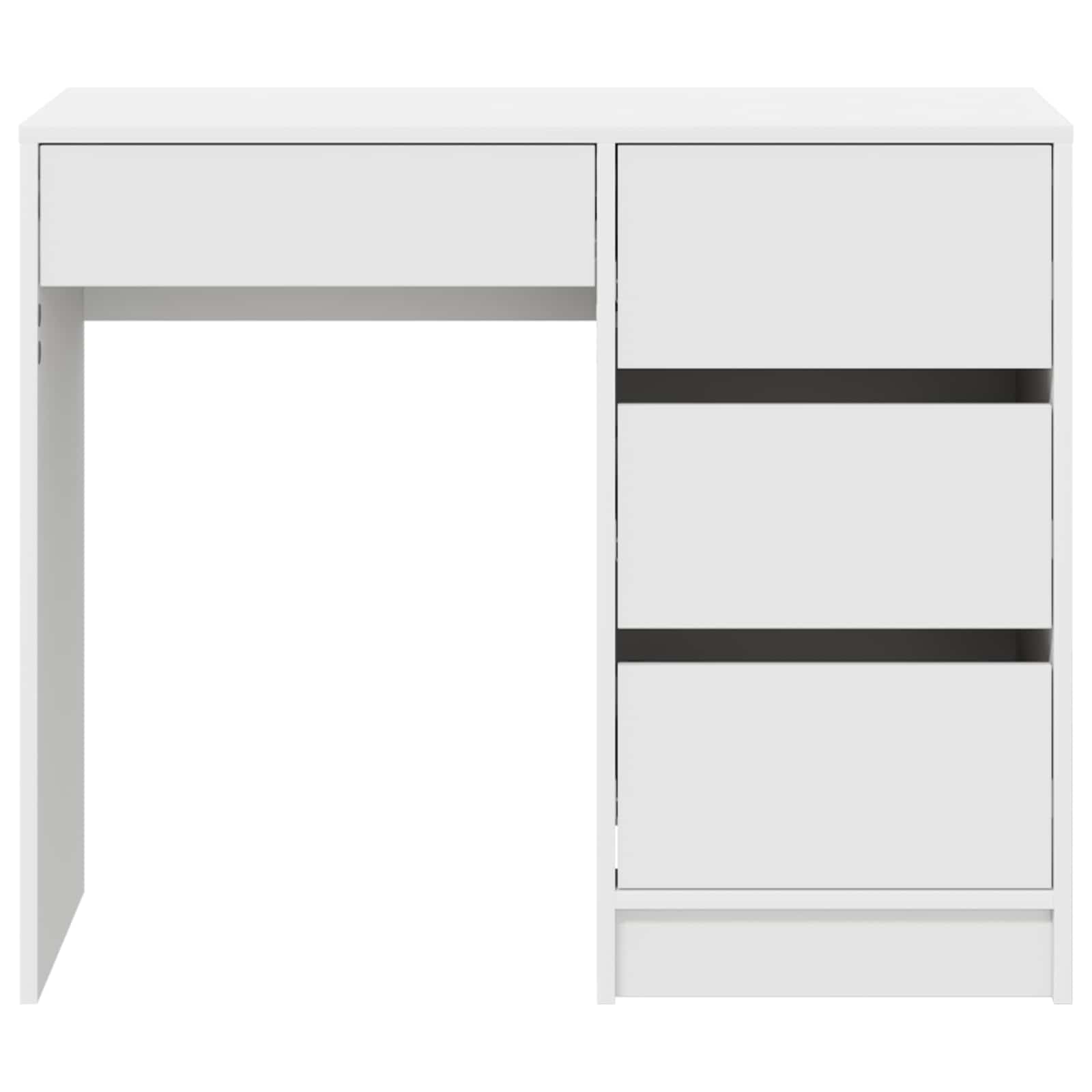 Stol s ladicama Bijelo 90 x 37.5 x 75 cm Konstruirano drvo