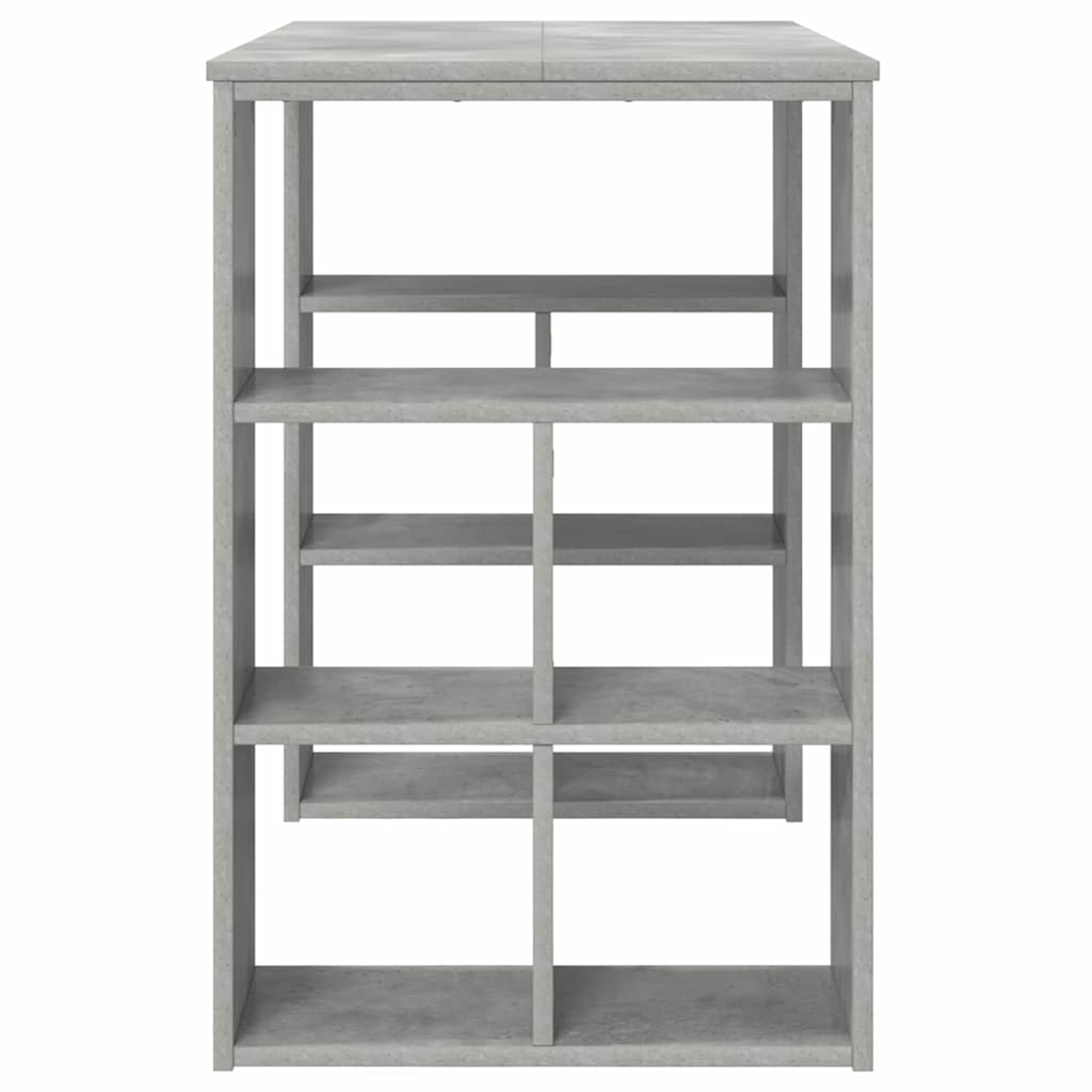Stol s policom Betonski sivi 90 x 50 x 75 cm Konstruirano drvo
