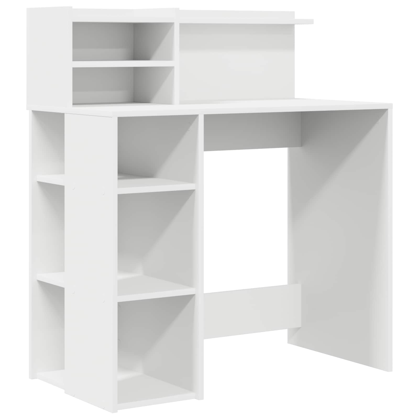 Stol s policom Bijelo 90 x 48 x 101,5 cm Konstruirano drvo