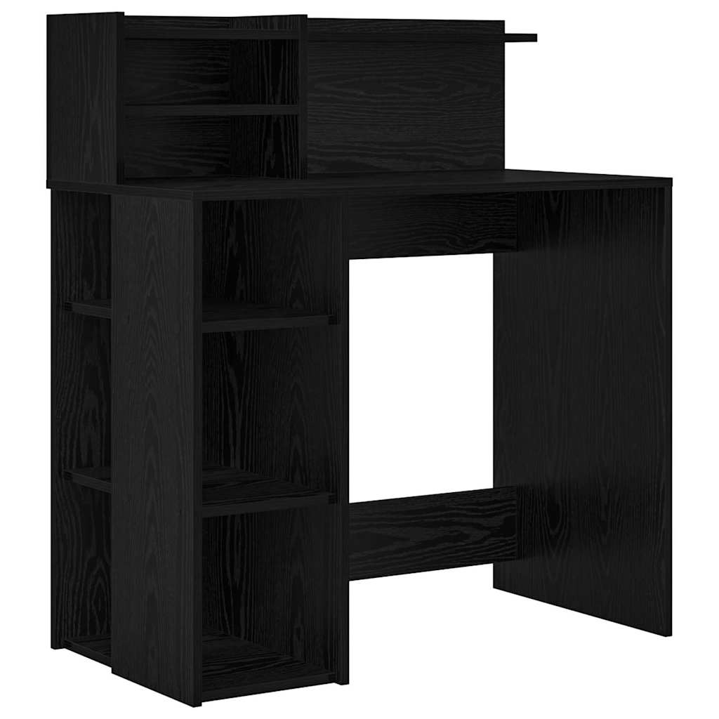 Stol s policom Crni hrast 90 x 48 x 101,5 cm Konstruirano drvo