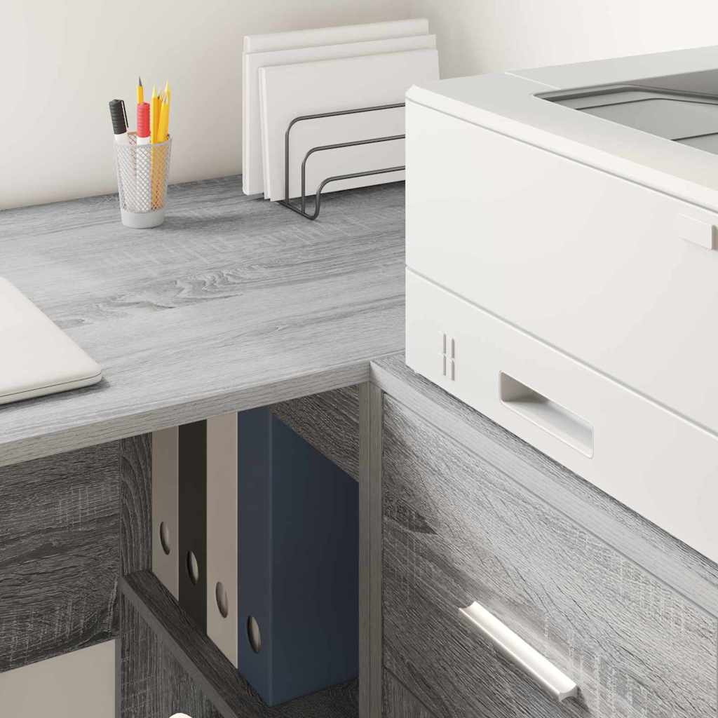 Stol s policom Siva Sonoma 102 x 50 x 75 cm Konstruirano drvo
