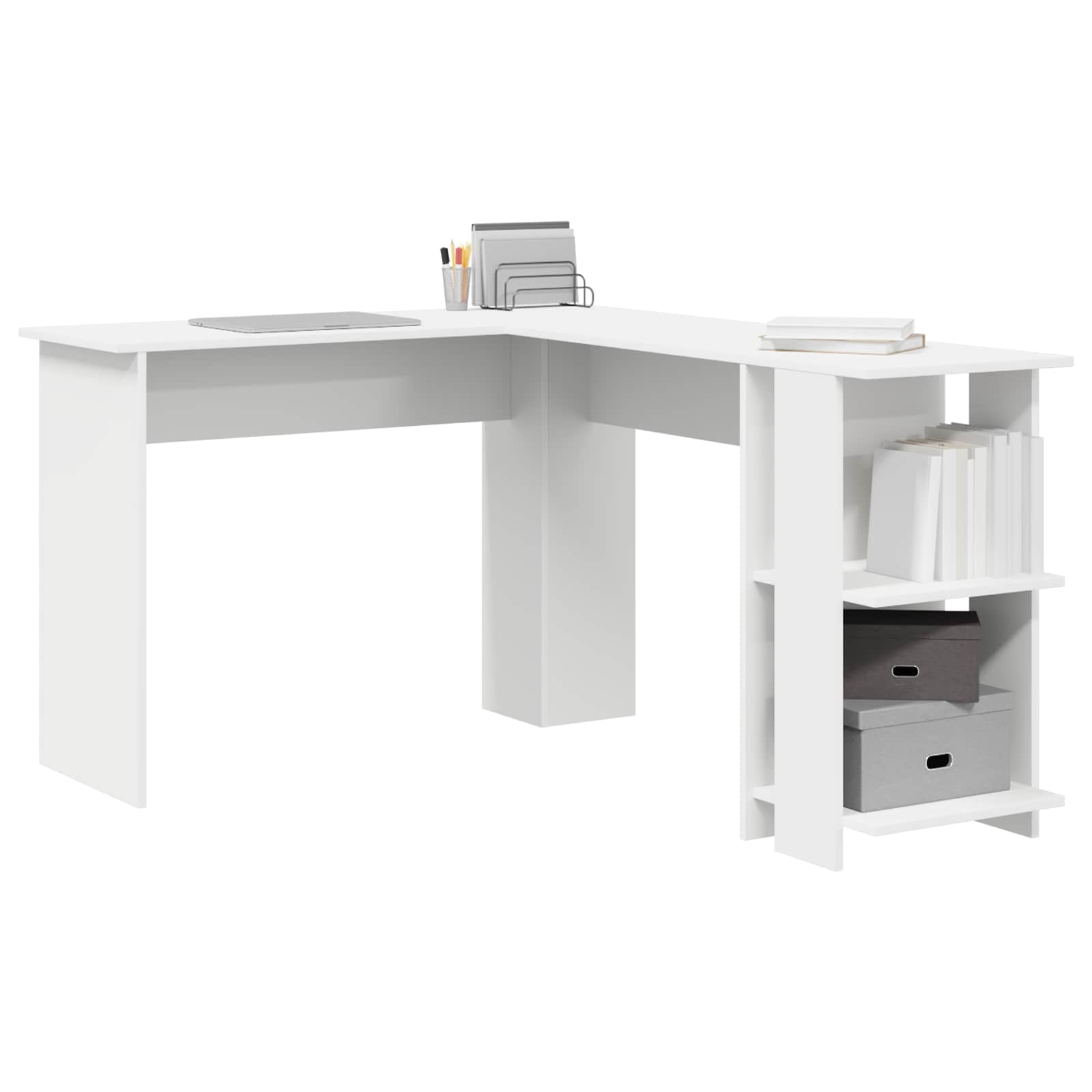 Kutni stol Bijelo 140 x 113,5 x 75 cm Konstruirano drvo
