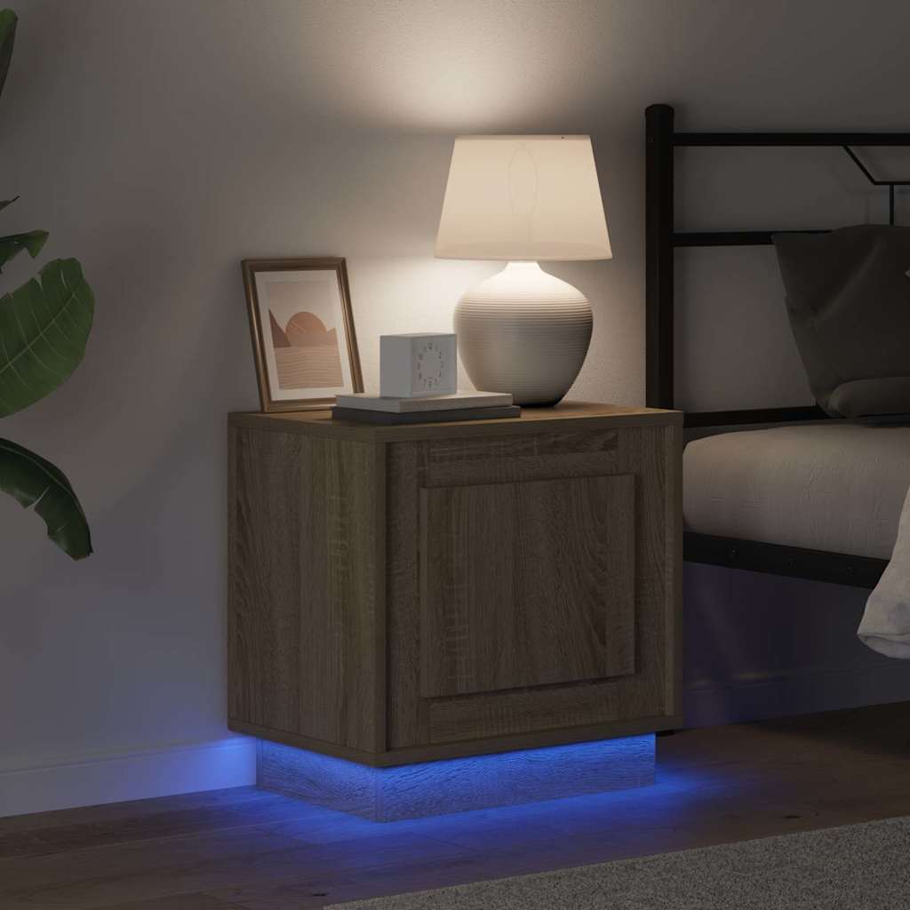 Noćni ormar S LED lampica 2 pcs Sonoma hrast 44 x 34,5 x 45 cm