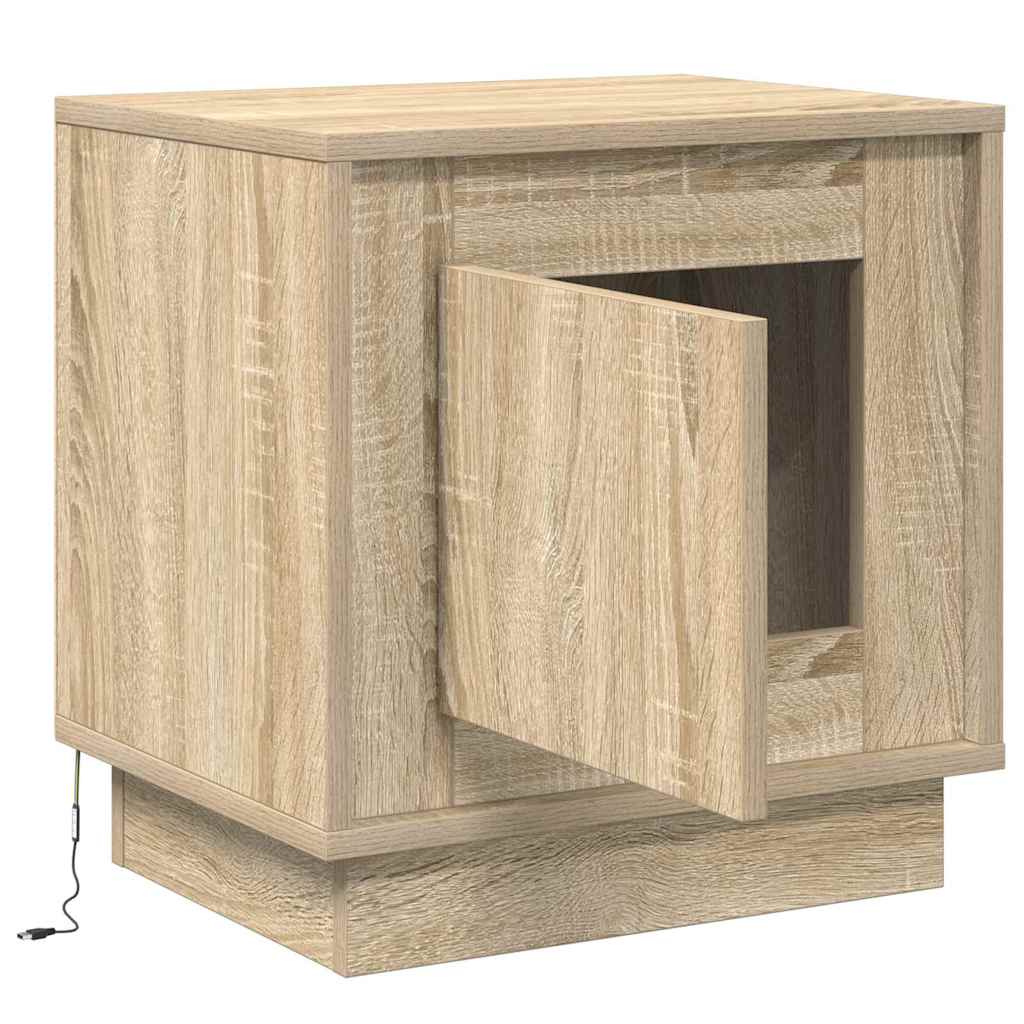 Noćni ormar S LED lampica 2 pcs Sonoma hrast 44 x 34,5 x 45 cm