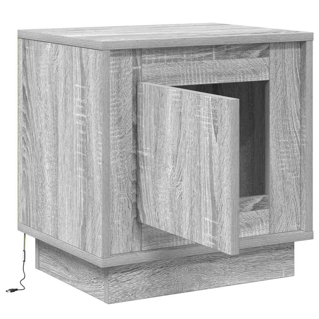 Noćni ormar Siva 44 x 34,5 x 45 cm Konstruirano drvo