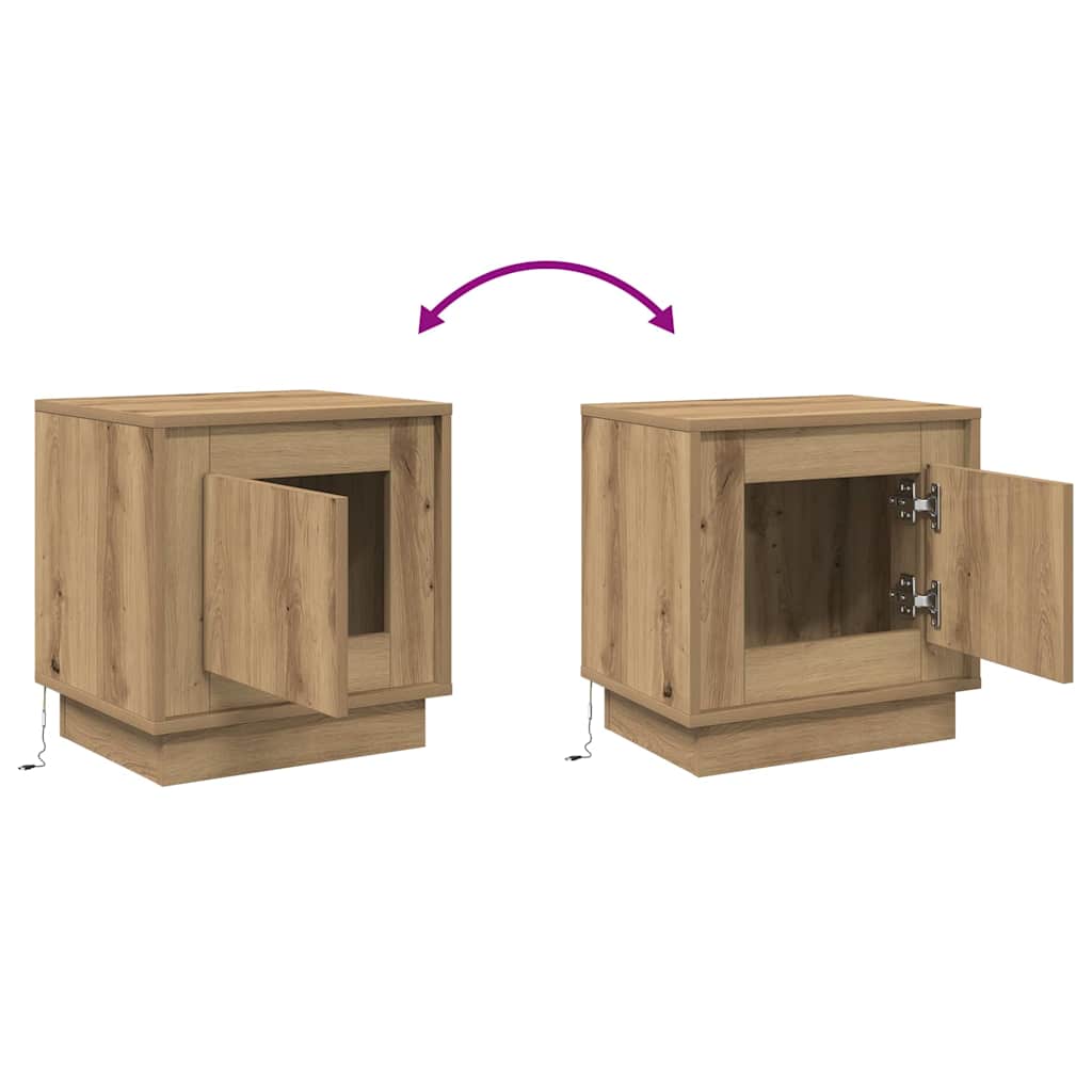 Noćni ormar 2 pcs Umjetnički hrast 44 x 34,5 x 45 cm