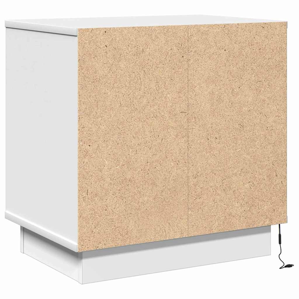Noćni ormar 2 pcs Bijelo 50 x 34,5 x 50 cm. Konstruirano drvo