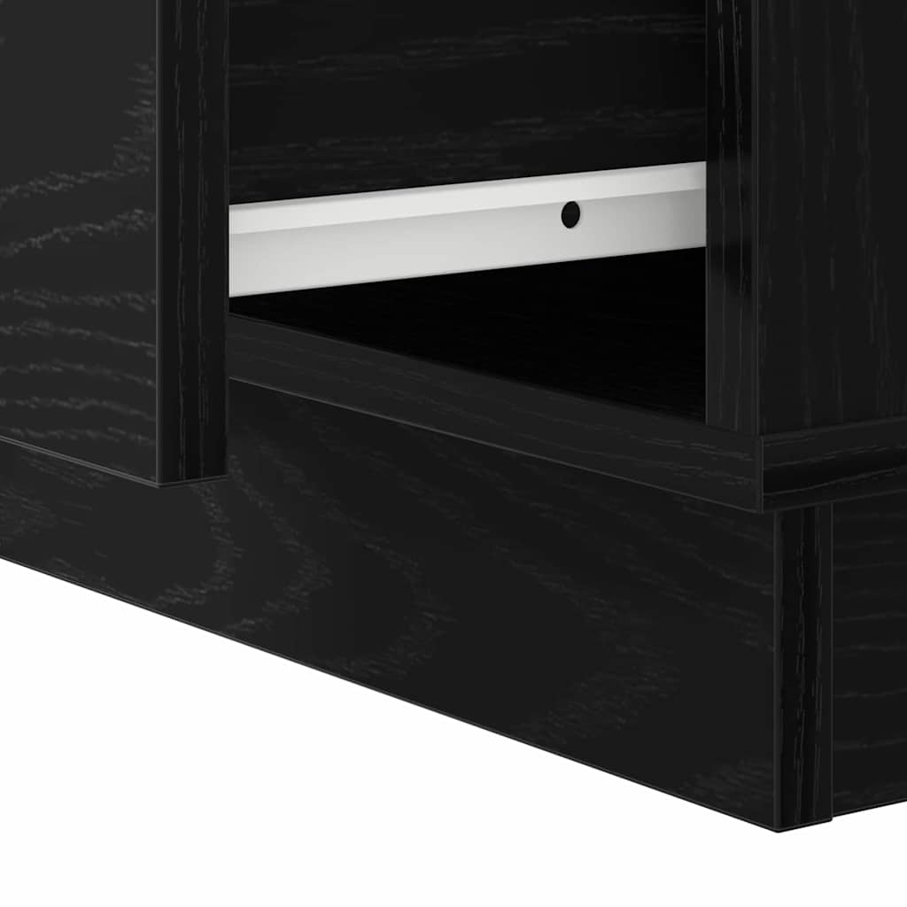 Noćni ormar Crni hrast 50 x 34,5 x 50 cm. Konstruirano drvo