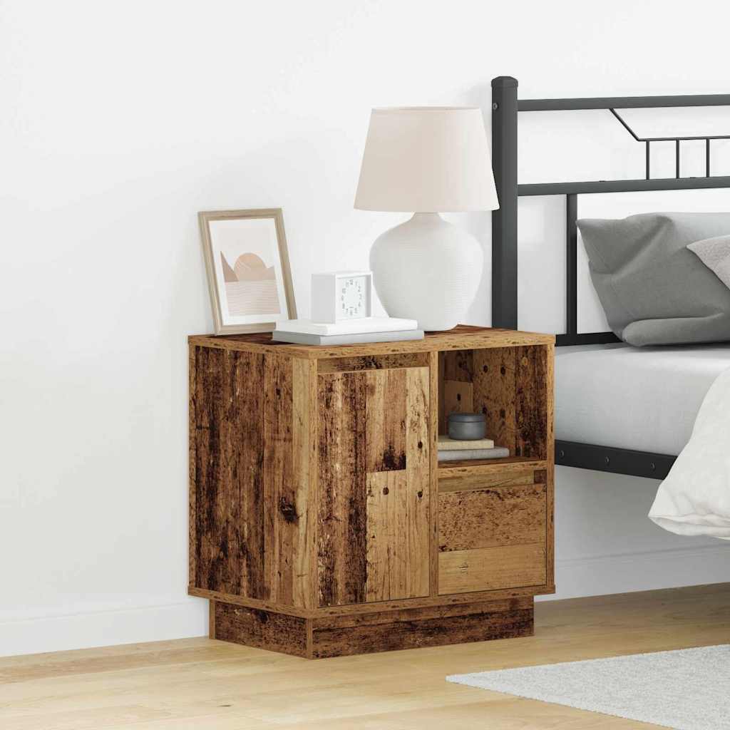 Noćni ormar s ladicama 2 pcs Staro drvo 50 x 34,5 x 50 cm.