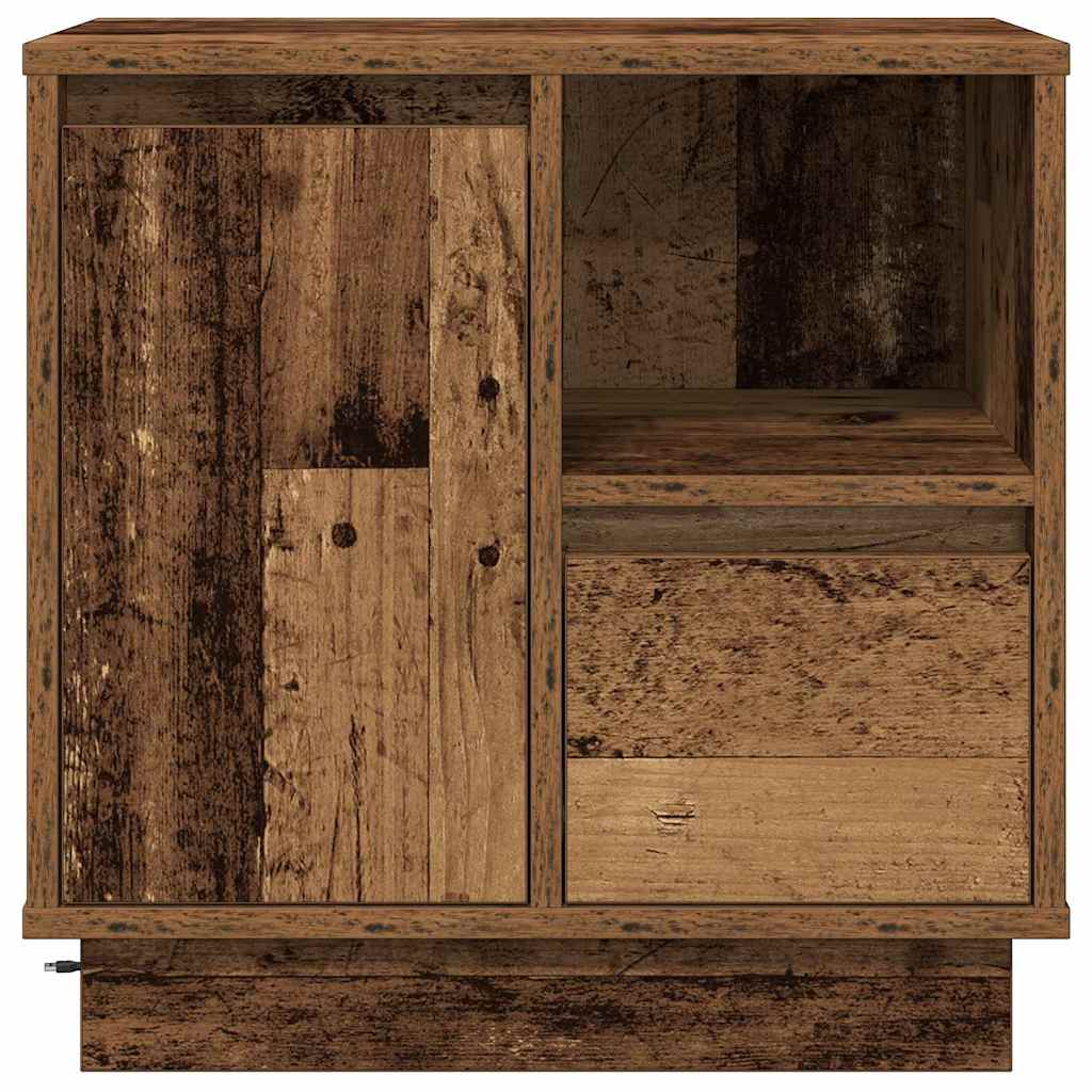 Noćni ormar s ladicama 2 pcs Staro drvo 50 x 34,5 x 50 cm.