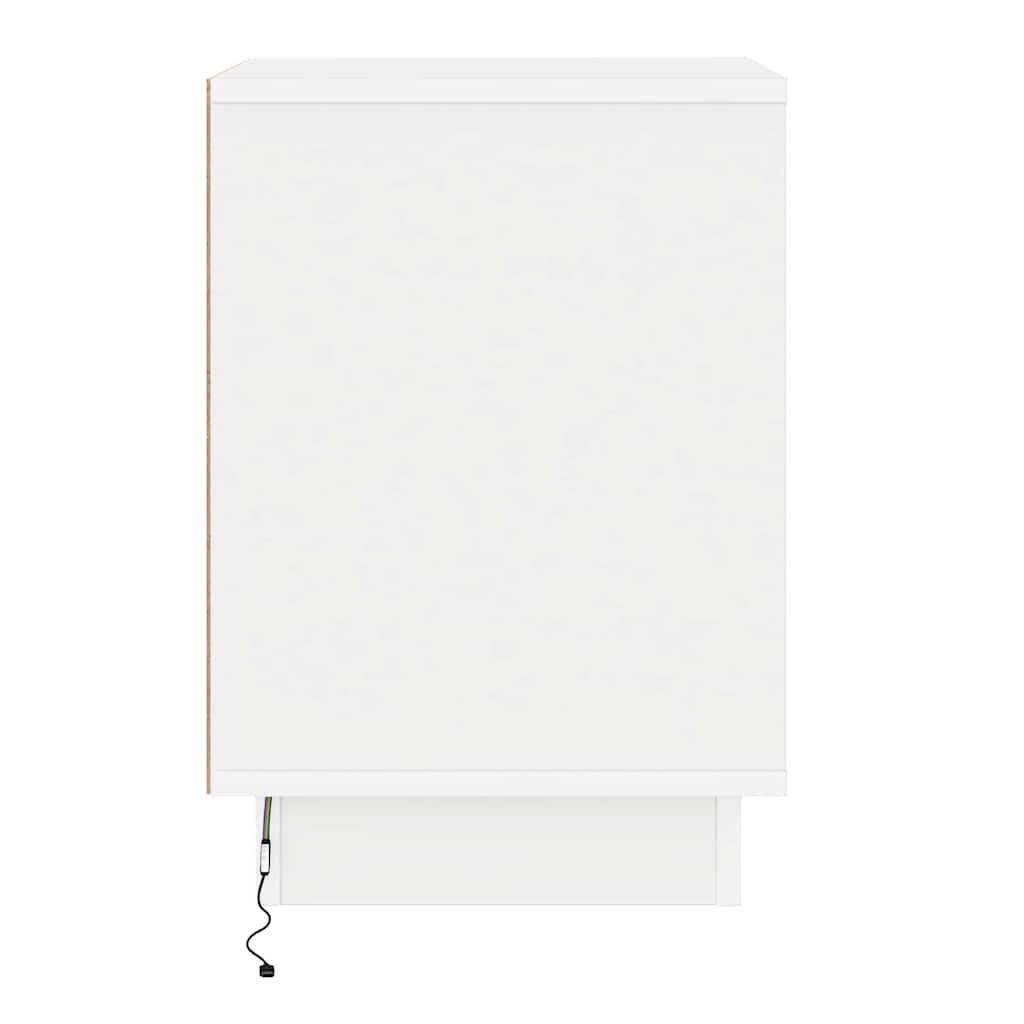 Noćni ormar 2 pcs Bijelo 39 x 34,5 x 50 cm Konstruirano drvo