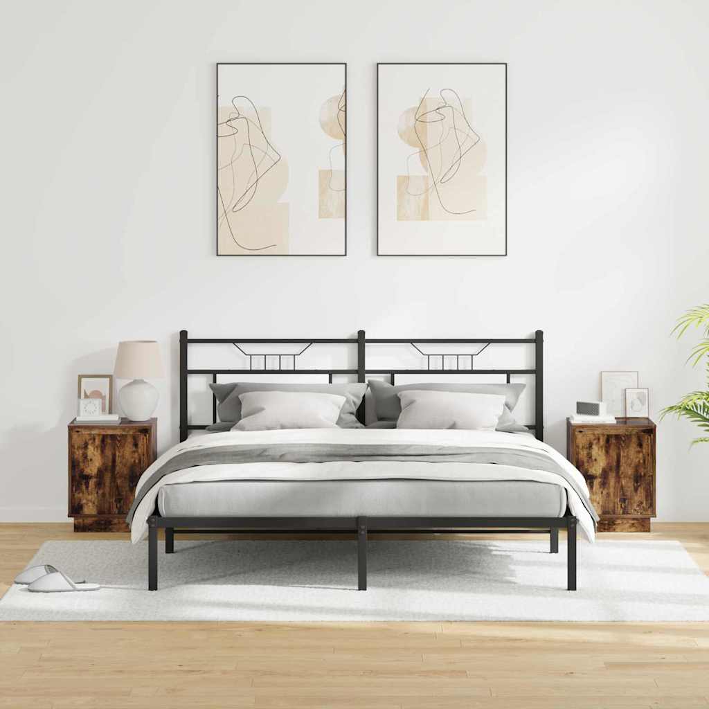 Noćni ormar s 2 pcs Dimljeni hrast 39 x 34.5 x 50 cm