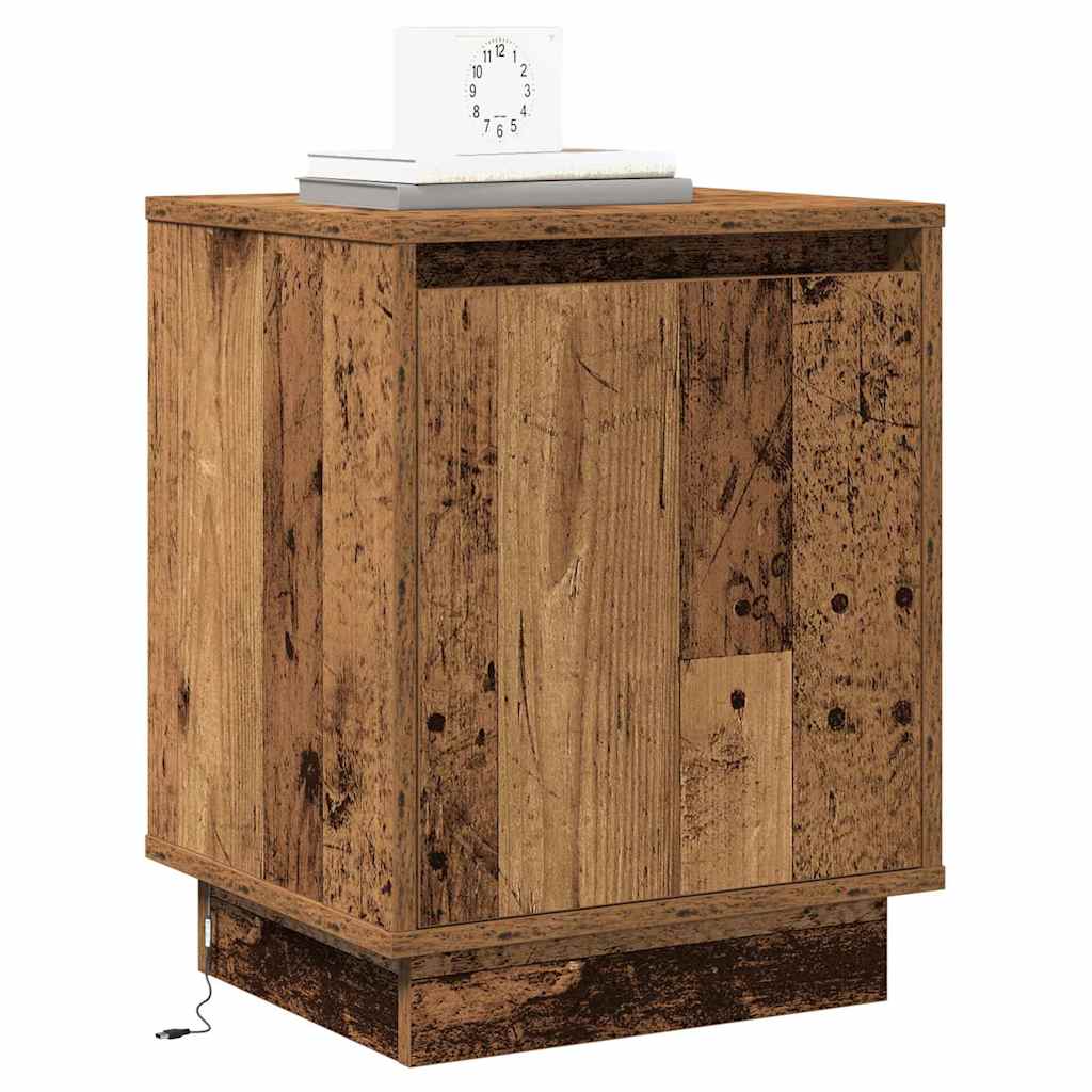 Noćni ormar 2 pcs Staro drvo 39 x 34,5 x 50 cm