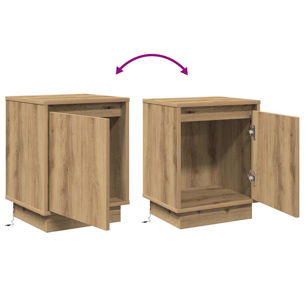 Noćni ormar 2 pcs Umjetnički hrast 39 x 34,5 x 50 cm