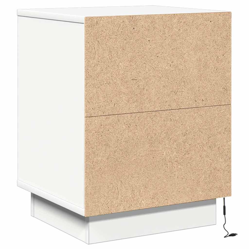 Noćni ormar 2 pcs Bijelo 39 x 34,5 x 50 cm Konstruirano drvo