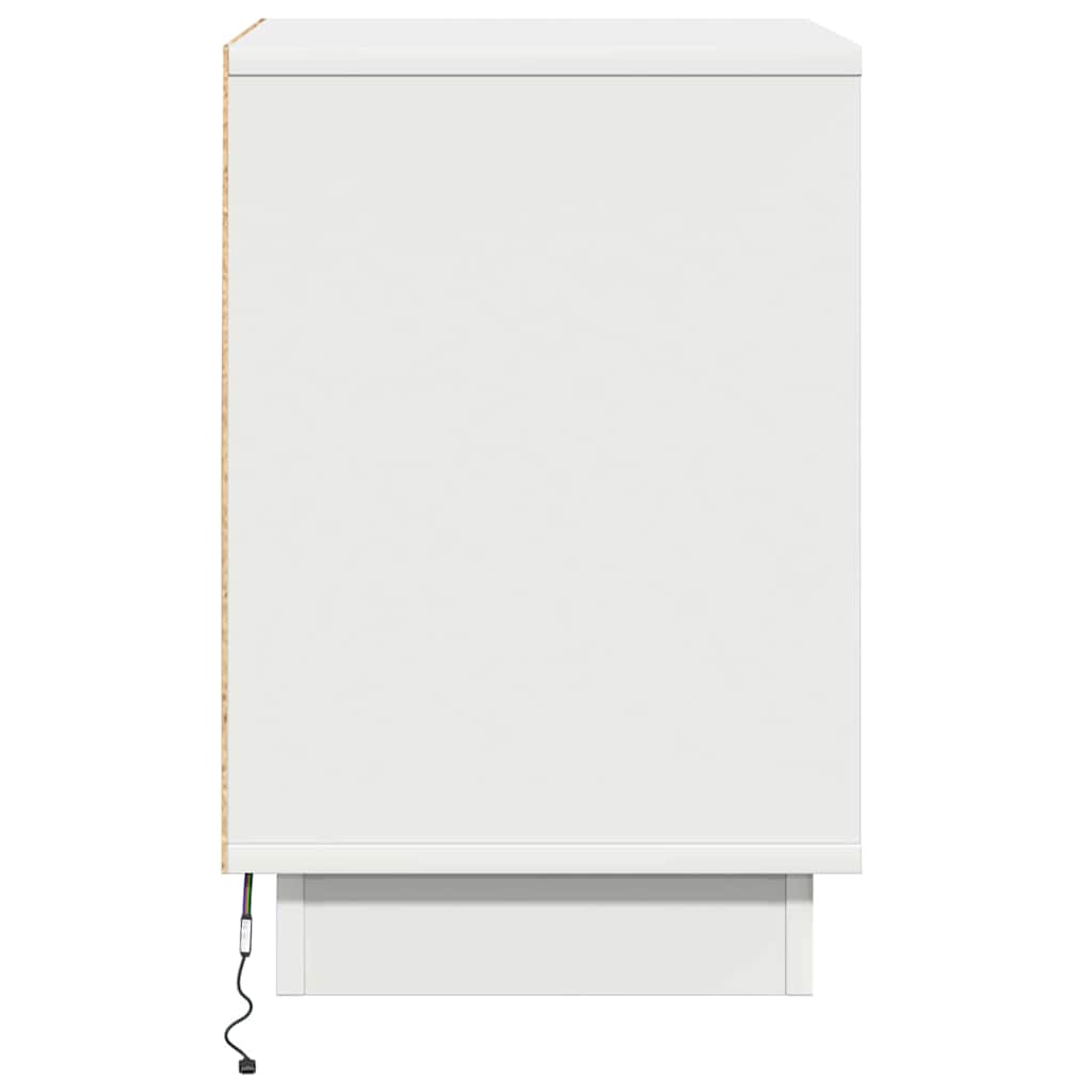 Noćni ormar 2 pcs Bijelo 39 x 34,5 x 50 cm Konstruirano drvo