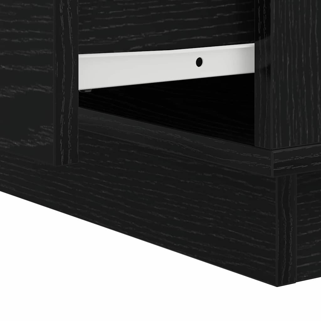 Noćni ormar s ladicama 2 pcs Crni hrast 39 x 34,5 x 50 cm