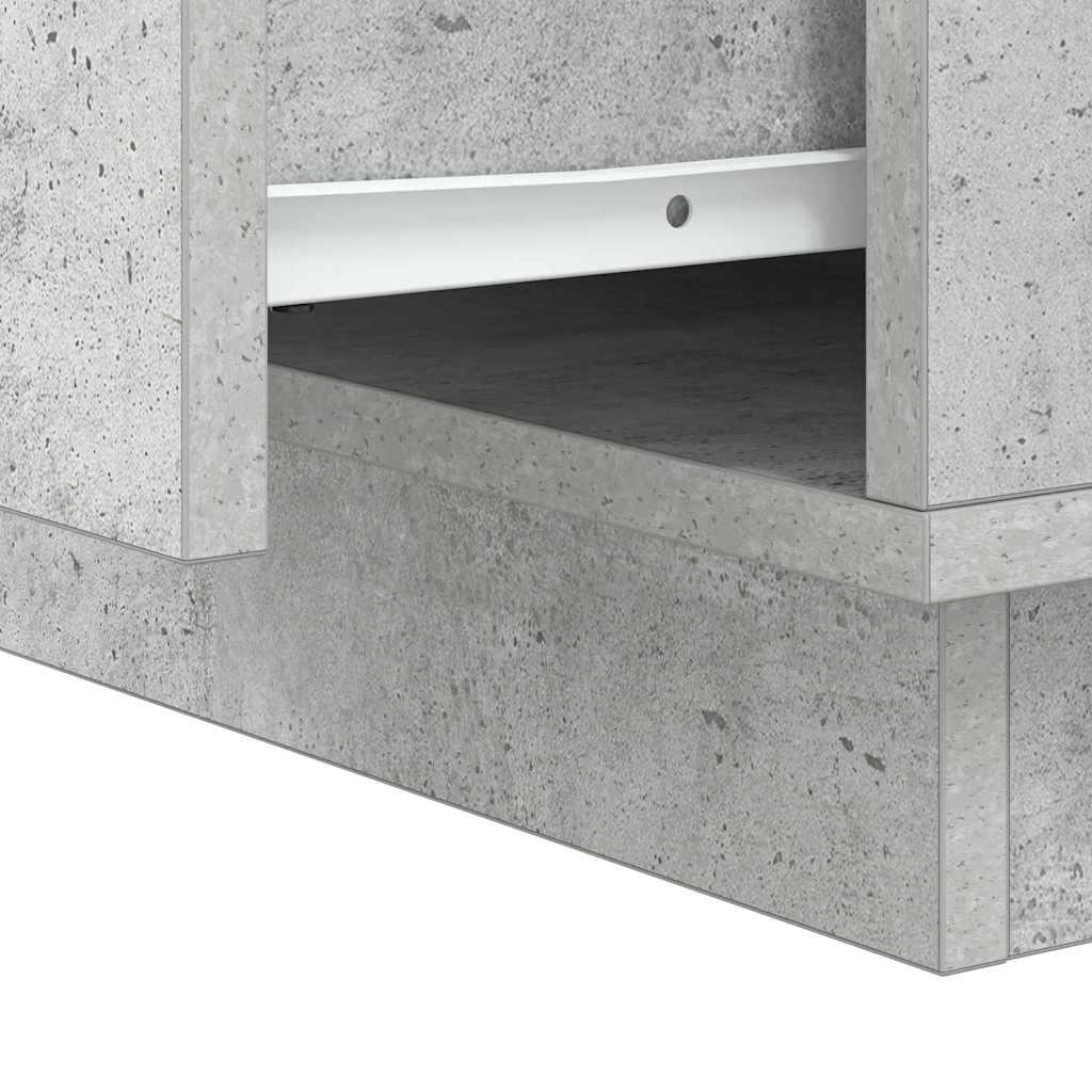 Noćni ormar s ladicama 2 pcs Betonski sivi 39 x 34,5 x 50 cm