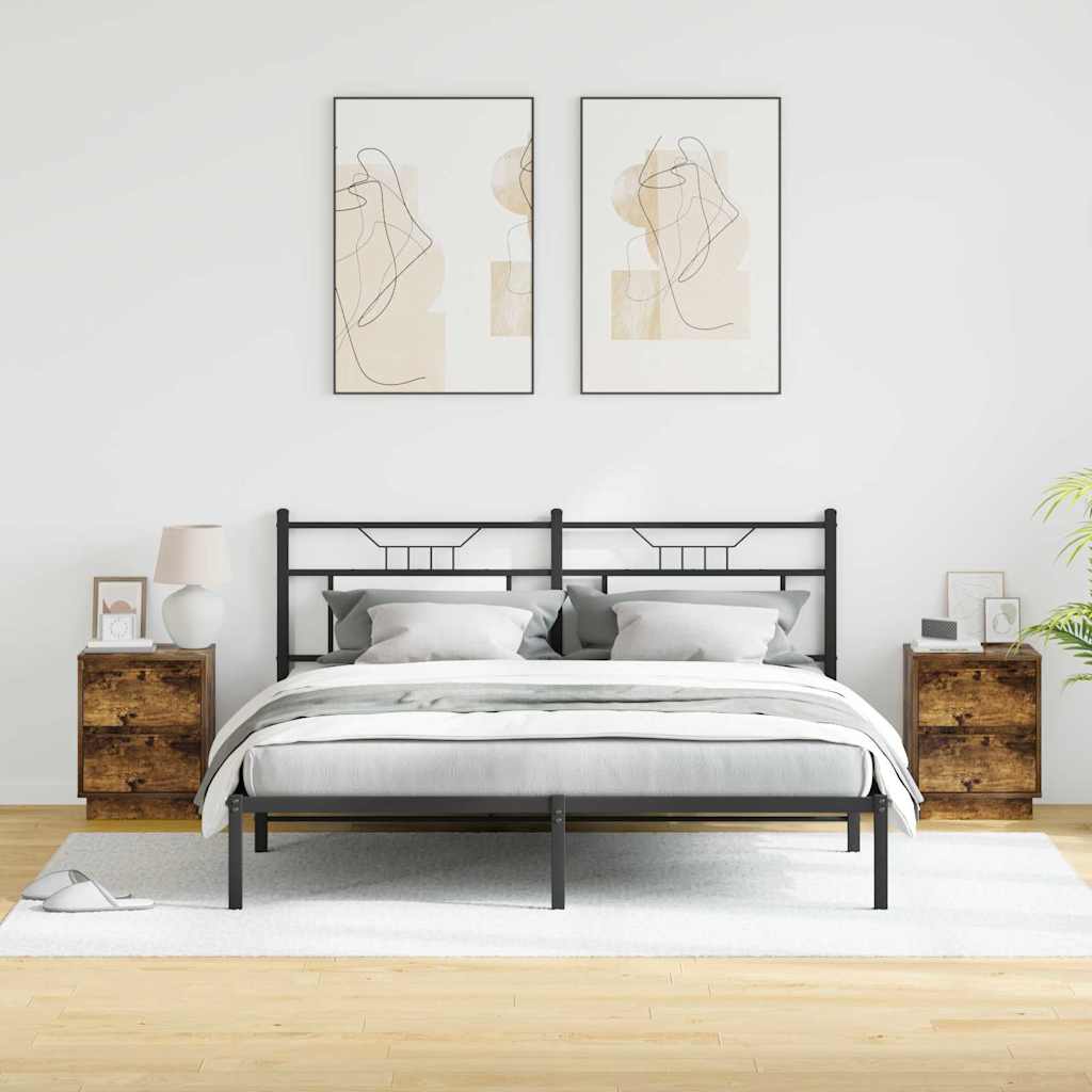 Noćni ormar s ladicama 2 pcs Dimljeni hrast 39 x 34,5 x 50 cm