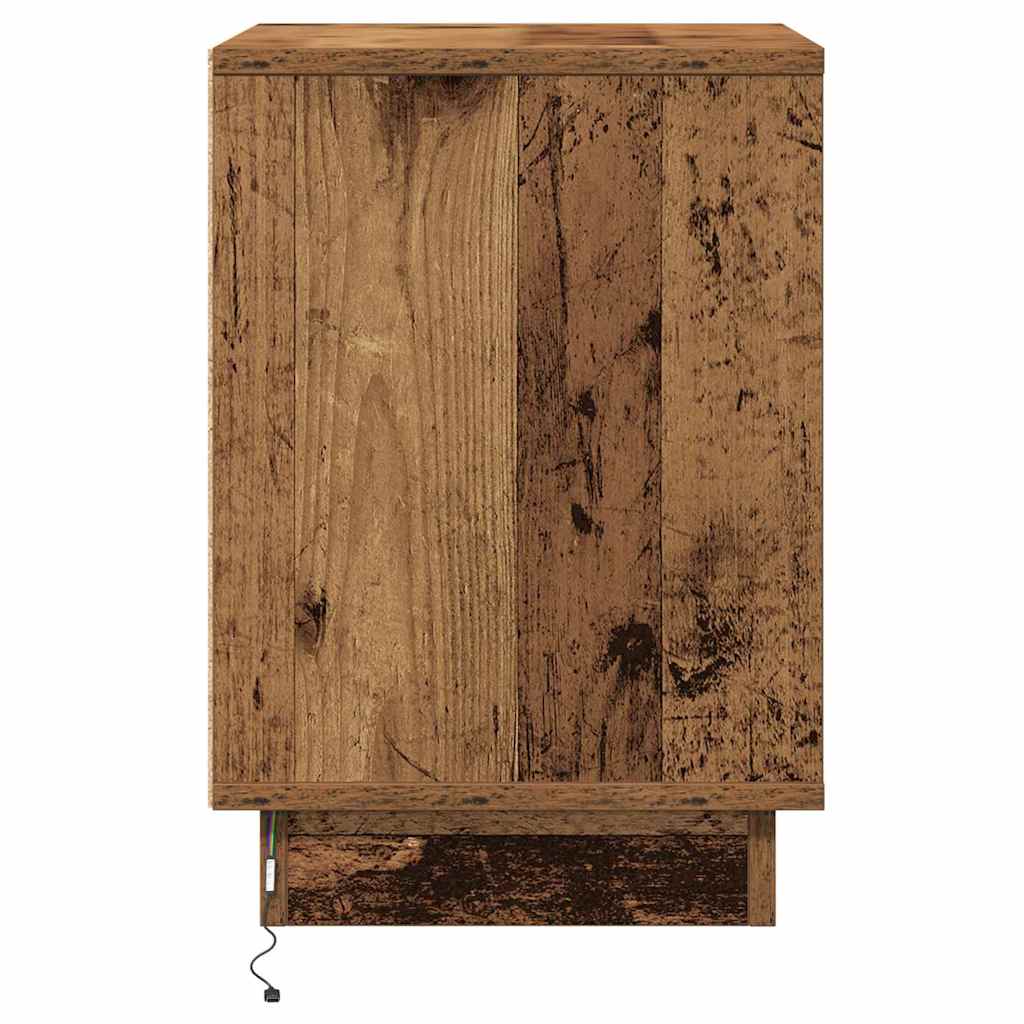 Noćni ormar s ladicama 2 pcs Staro drvo 39 x 34,5 x 50 cm
