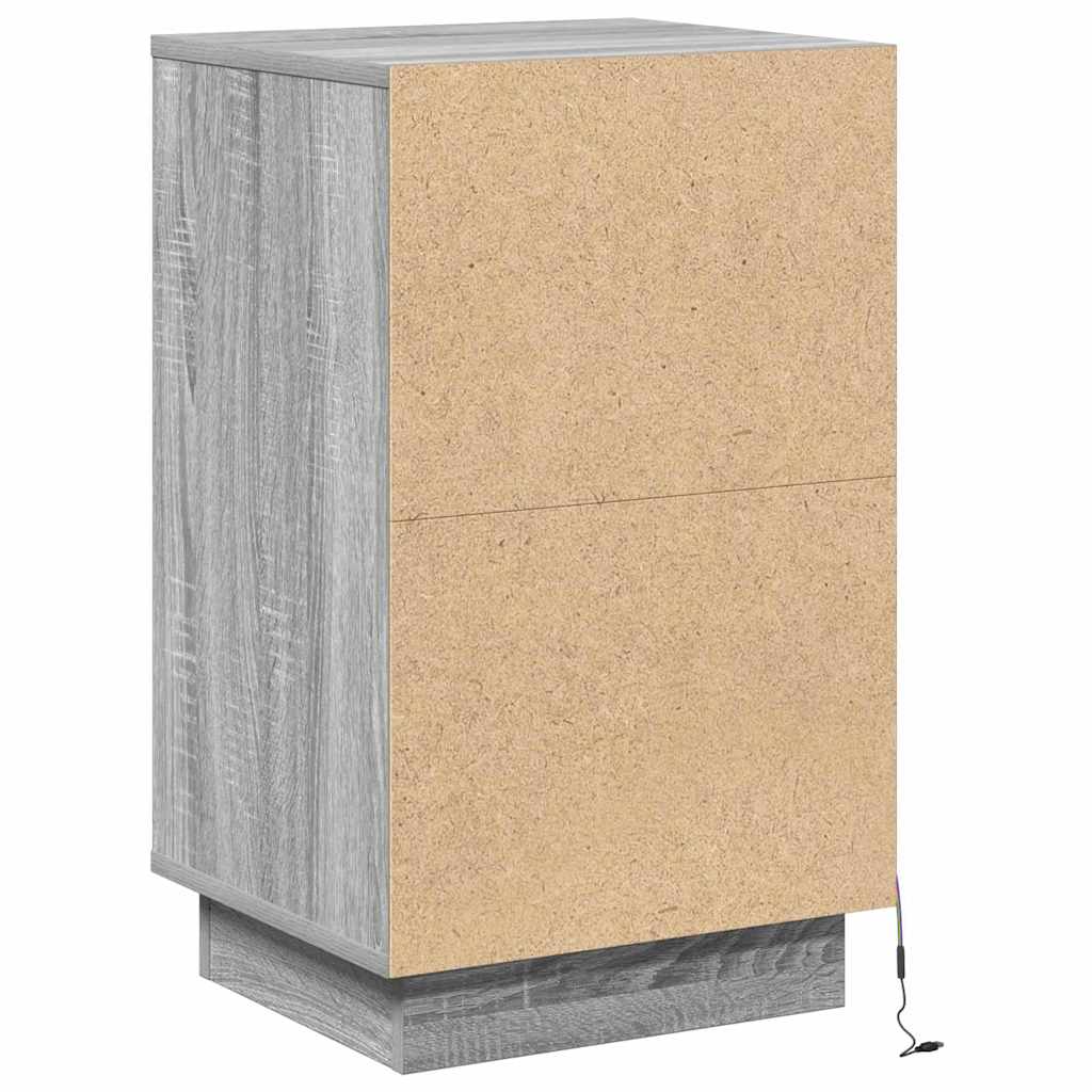 Noćni ormar s ladicama Siva 39 x 34,5 x 65 cm Konstruirano drvo