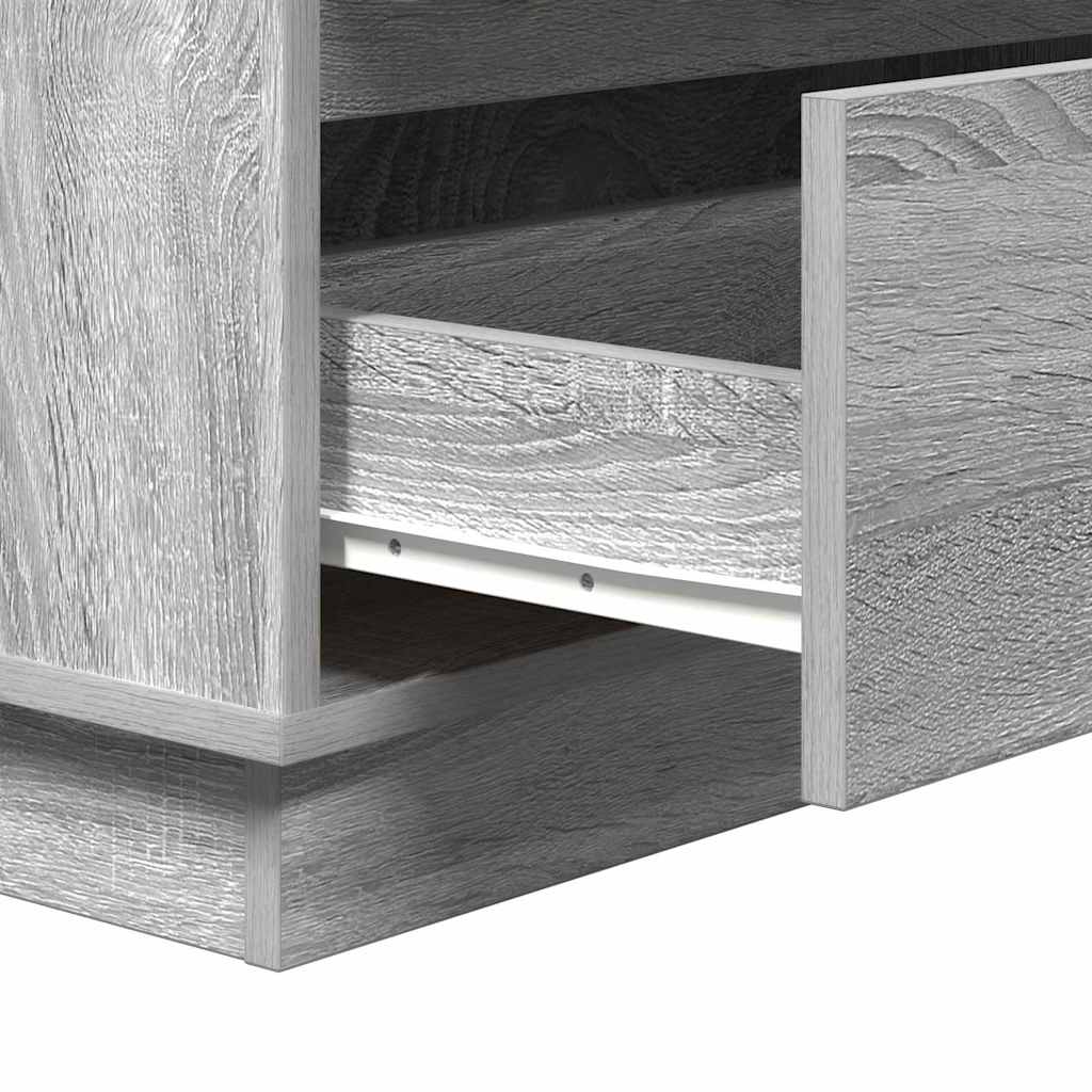 Noćni ormar s ladicama Siva 71 x 34,5 x 75 cm Konstruirano drvo