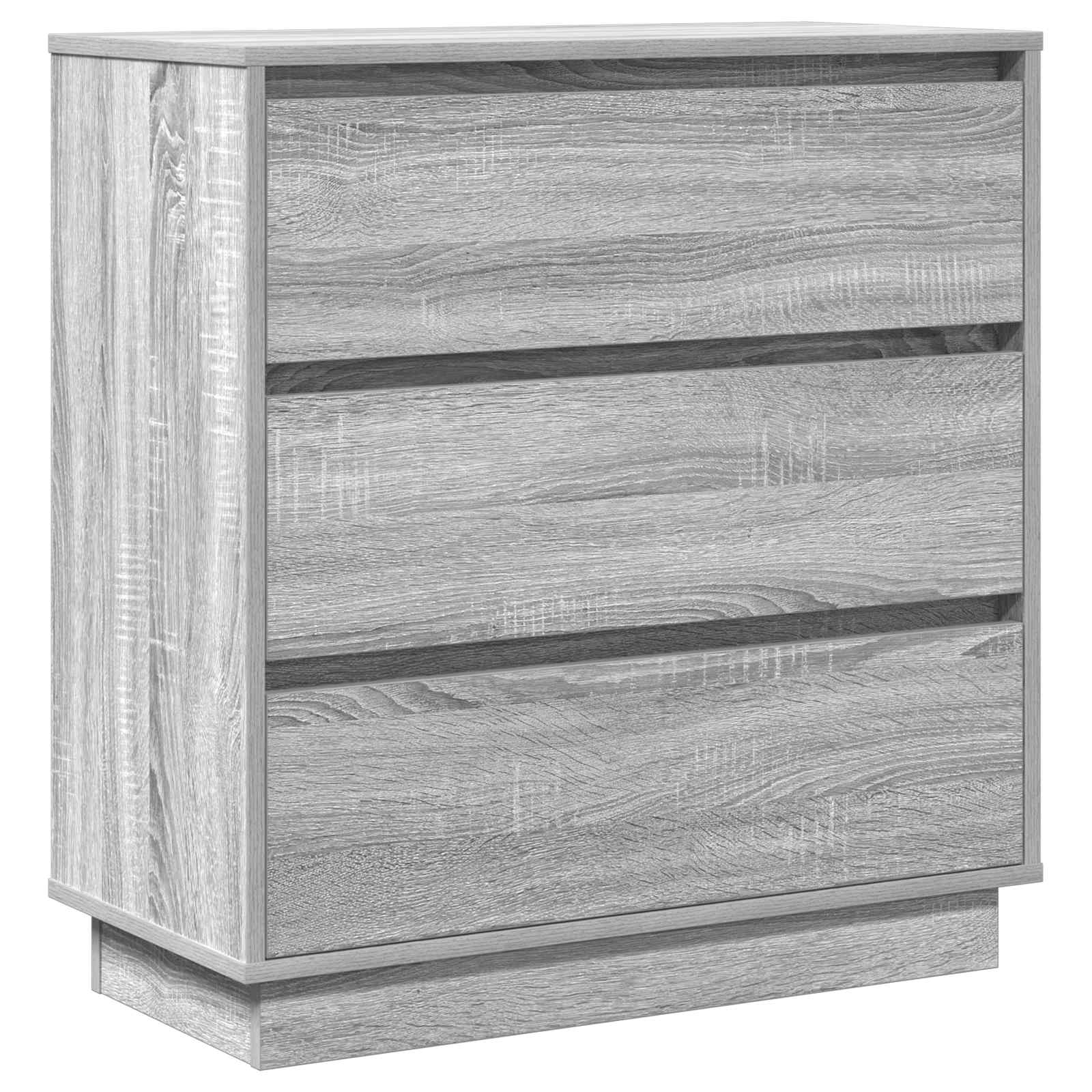Noćni ormar s ladicama Siva 71 x 34,5 x 75 cm Konstruirano drvo