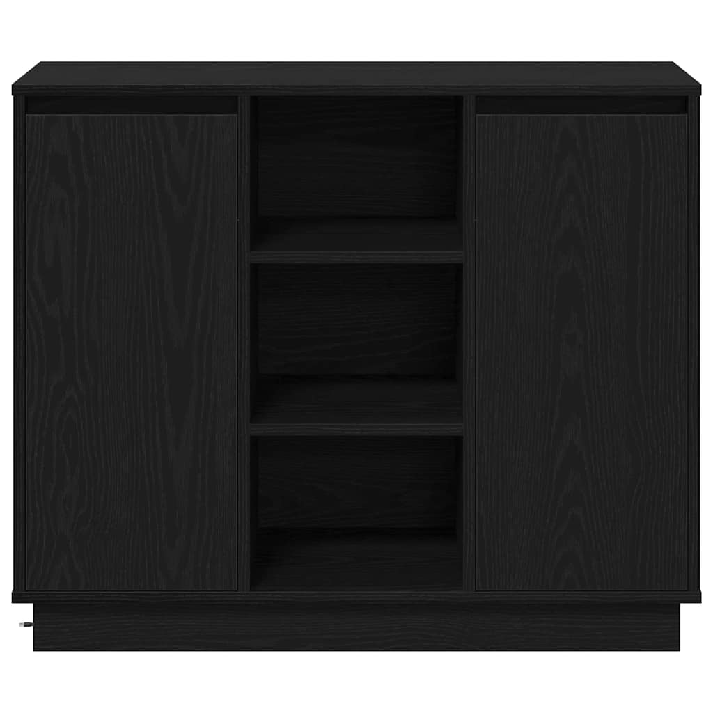 LED komoda Crni hrast 90 x 32 x 75 cm Konstruirano drvo