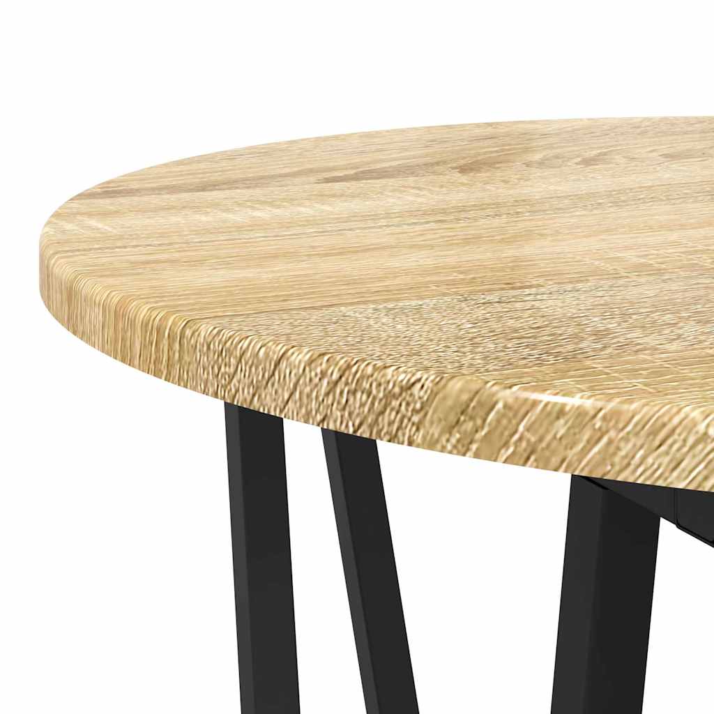 Set pomoćnih stolića 2 pcs Sonoma hrast i crna