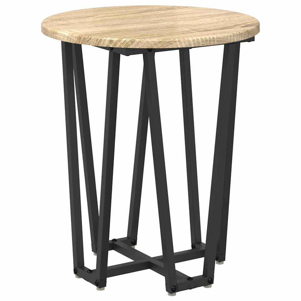 Set pomoćnih stolića 2 pcs Sonoma hrast i crna