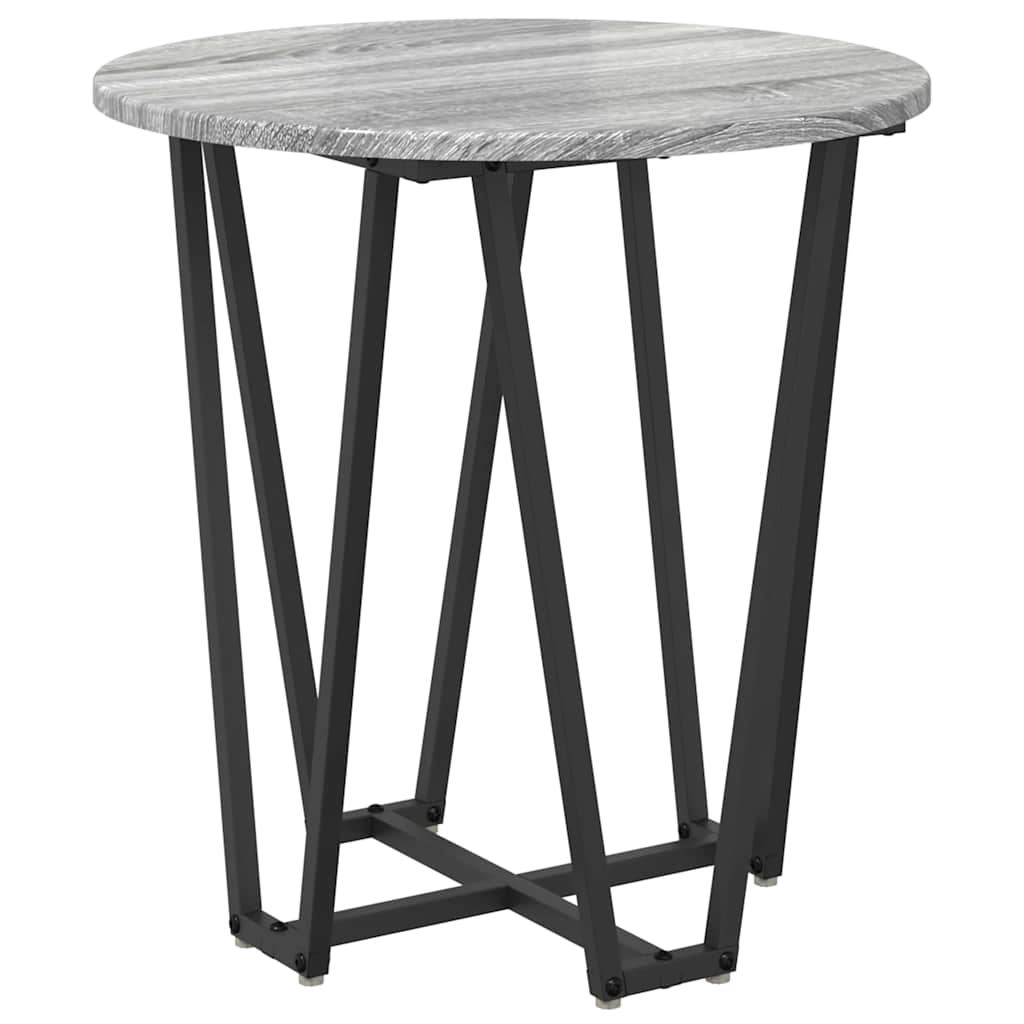 Set pomoćnih stolića 2 pcs Siva Sonoma i crna