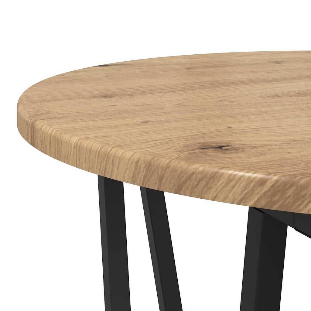 Set pomoćnih stolića 2 pcs Umjetnički hrast i crna