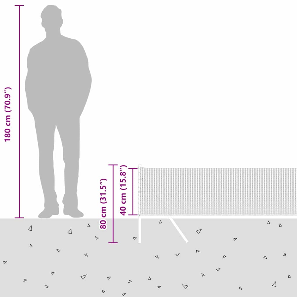 Sukladni osnovni dodatak za hexagonalnu ogradu 10 x 0,4 m Mreža