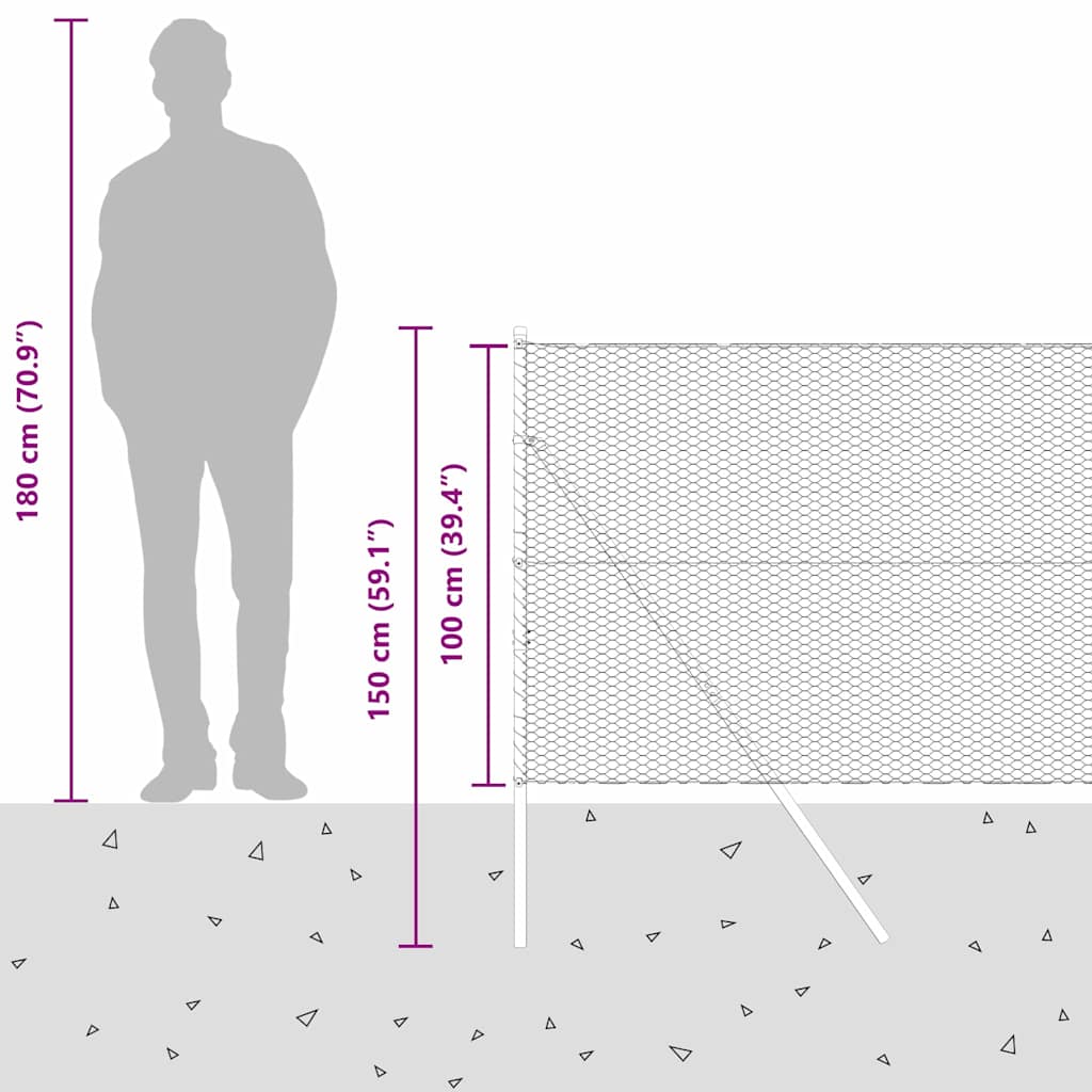 Sukladni osnovni dodatak za hexagonalnu ogradu 10 x 1 m Zelena
