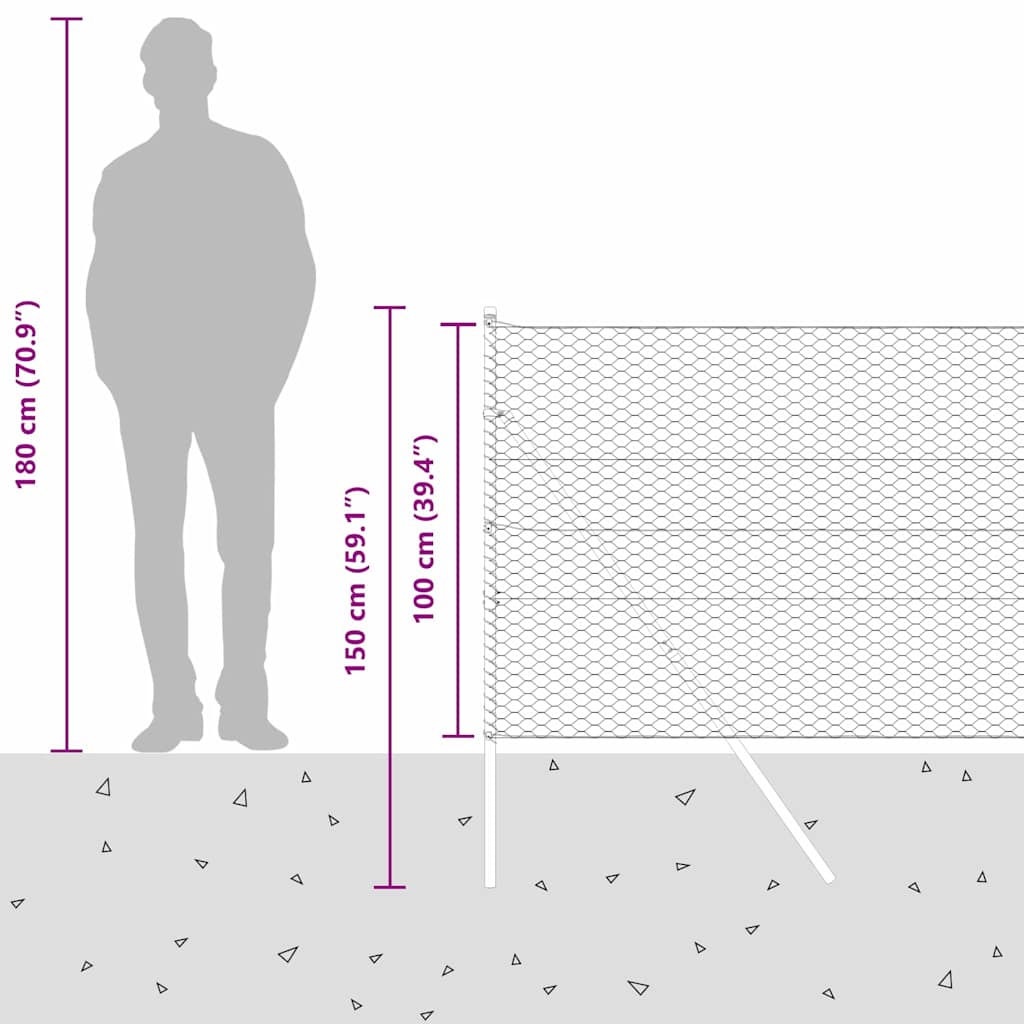 Sukladni osnovni dodatak za hexagonalnu ogradu 10 x 1 m Zelena