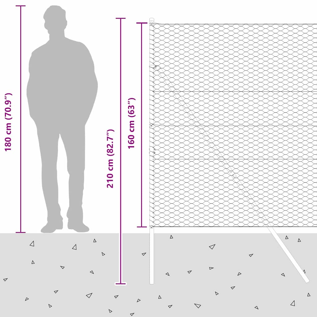 Sukladni osnovni dodatak za hexagonalnu ogradu 10 x 1,6 m Mreža