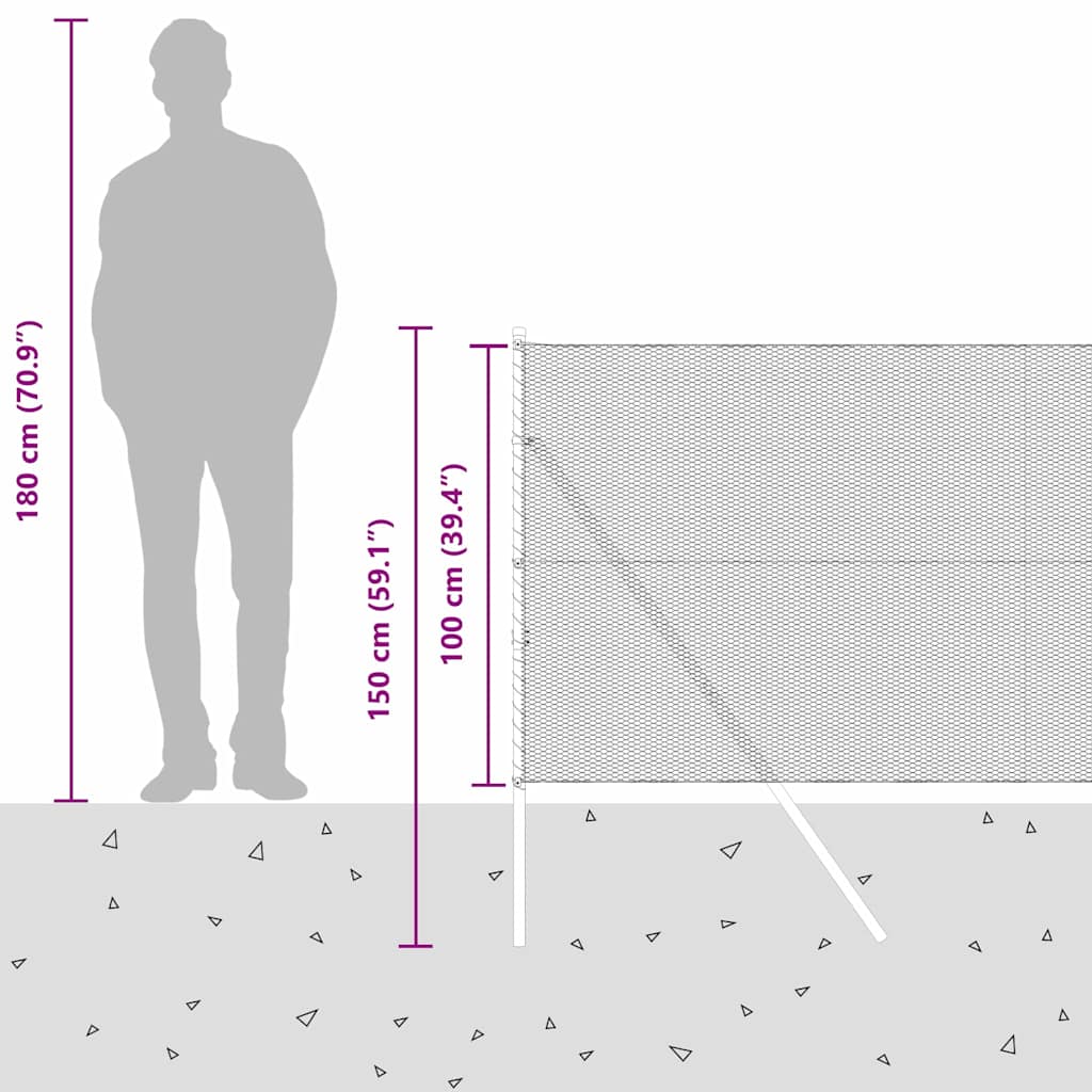 Sukladni osnovni dodatak za hexagonalnu ogradu 50 x 1 m Zelena