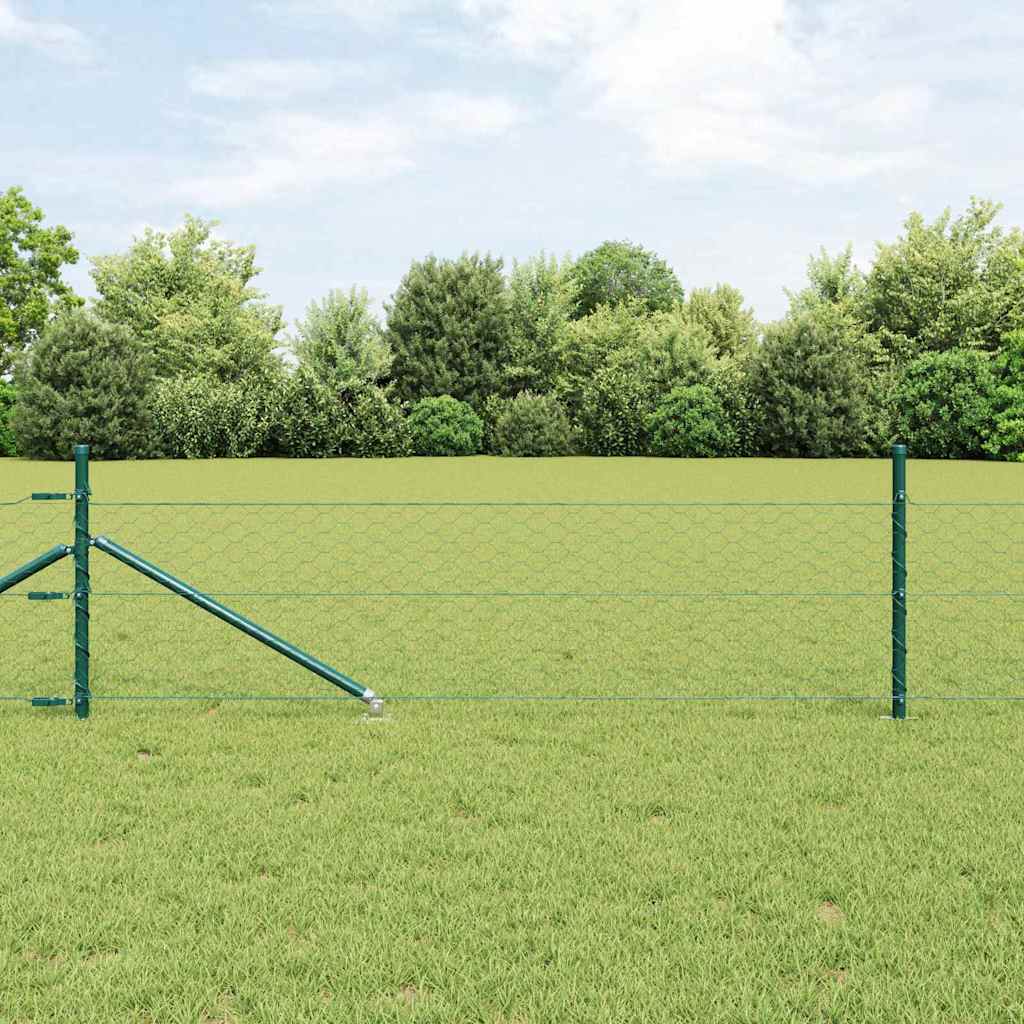 Heksagonalna ograda s stubom 10 x 0,4 m Čelik premazan PVC-om