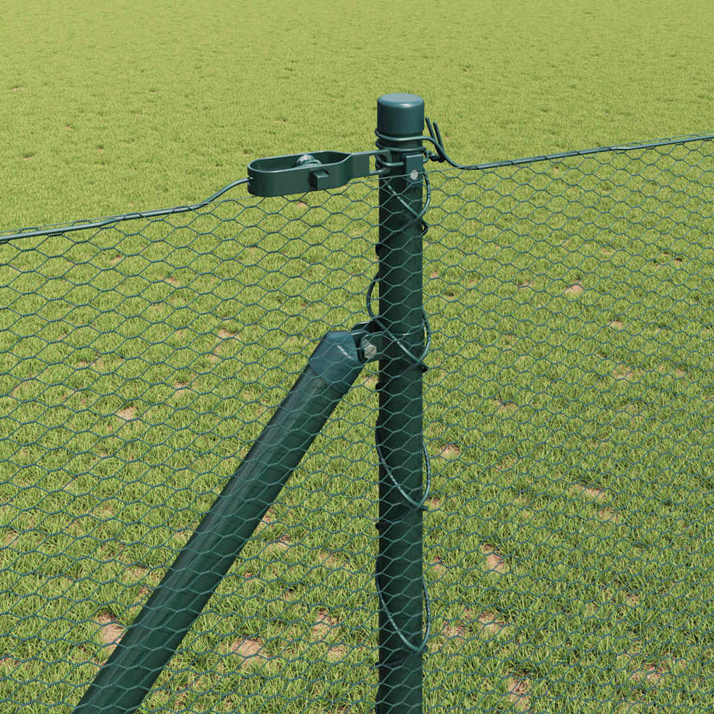 Heksagonalna ograda s stubom 10 x 1 m Čelik premazan PVC-om