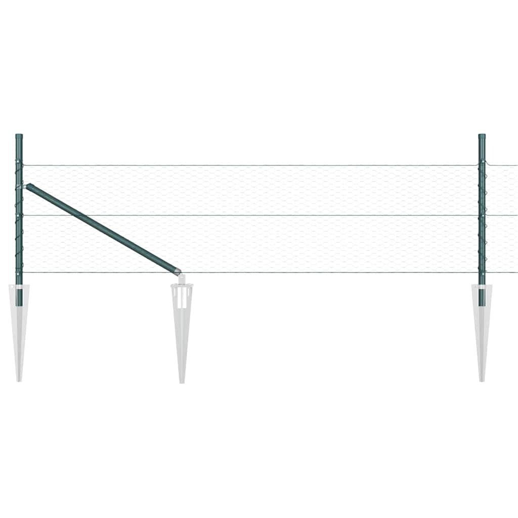 Heksagonalna ograda s stubom 25 x 0,4 m Čelik premazan PVC-om