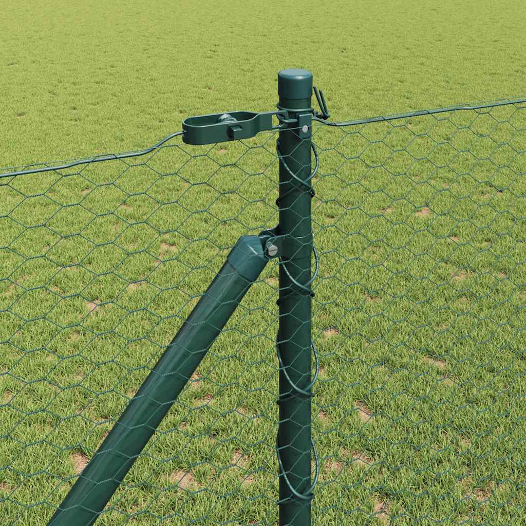 Heksagonalna ograda s stubom 25 x 1,2 m Čelik premazan PVC-om