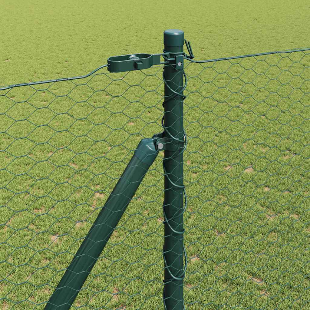 Heksagonalna ograda s stubom 25 x 1,5 m Čelik premazan PVC-om